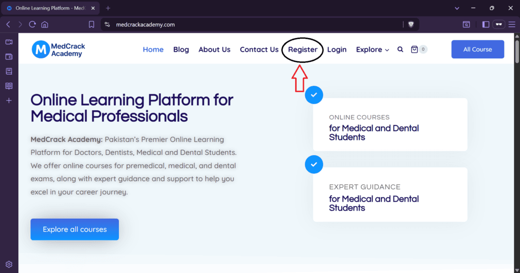 How to Register for MedCrack Academy