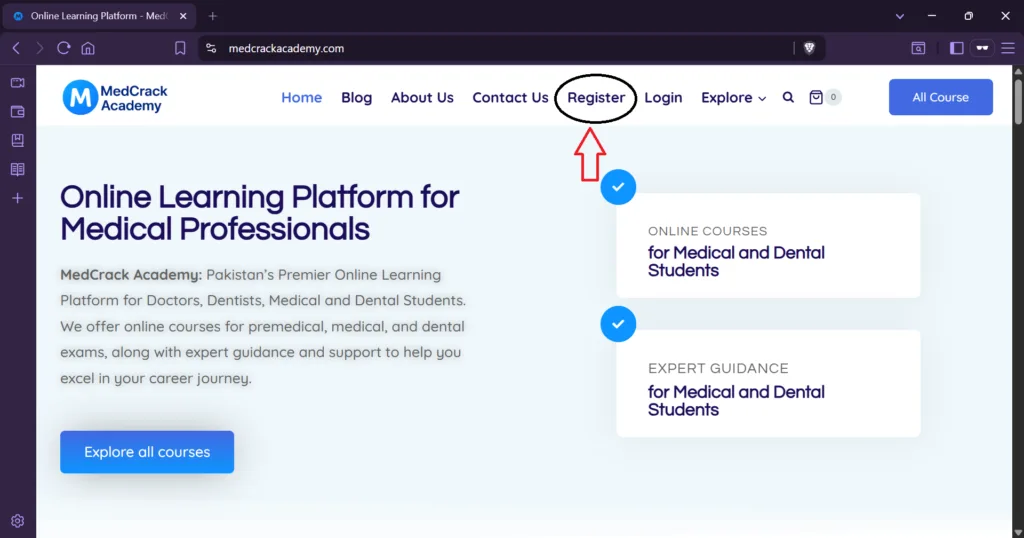 How to Register for MedCrack Academy